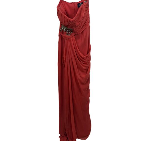 Marchesa Notte Luxury Silk Pageant Cocktail Evening Prom Dress Size 4 NWT $990 - Picture 4 of 12